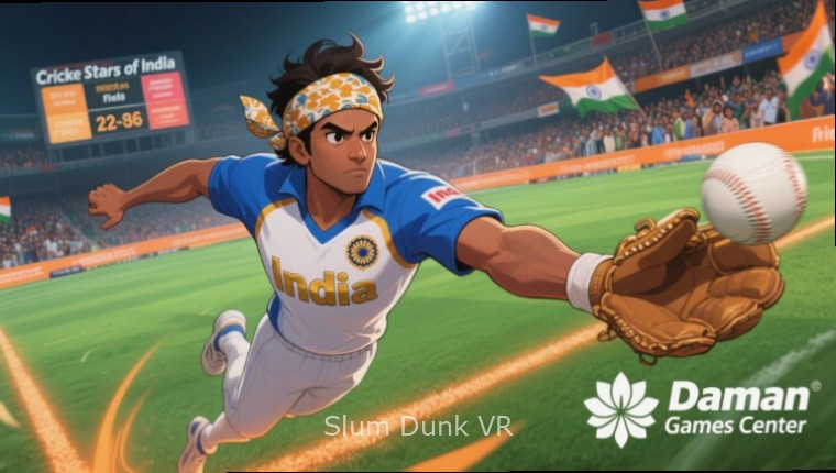 Slum Dunk VR Diwali event with virtual diyas, rangoli, and players wearing traditional clothes